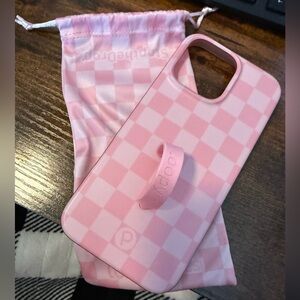 Loopy Case Pink Checkered Phone Case